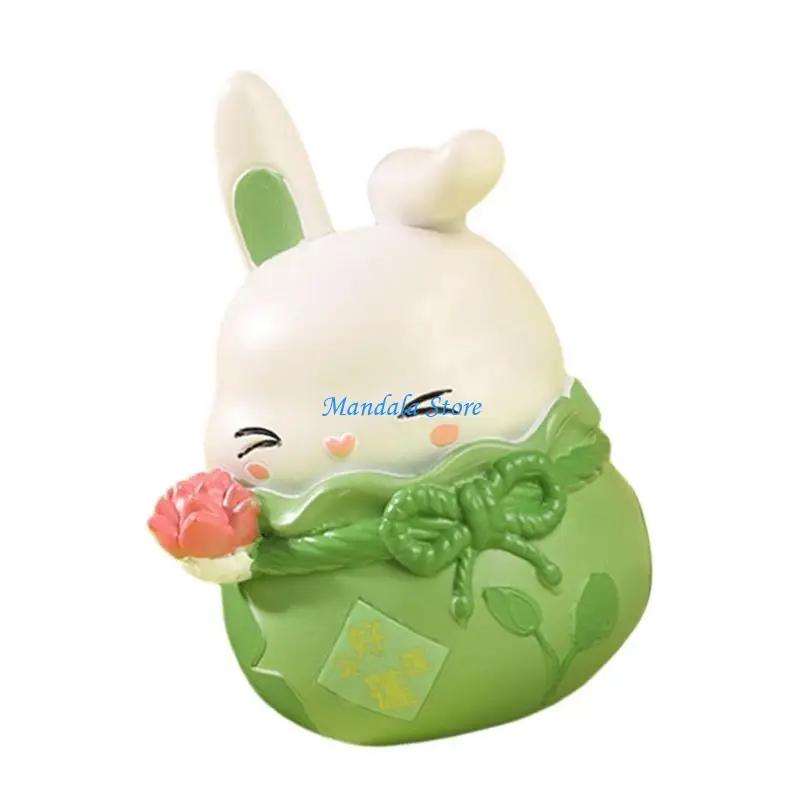 

U2JC Миниатюрные фигурки кроликов из смолы для украшения волшебного сада и рабочего стола