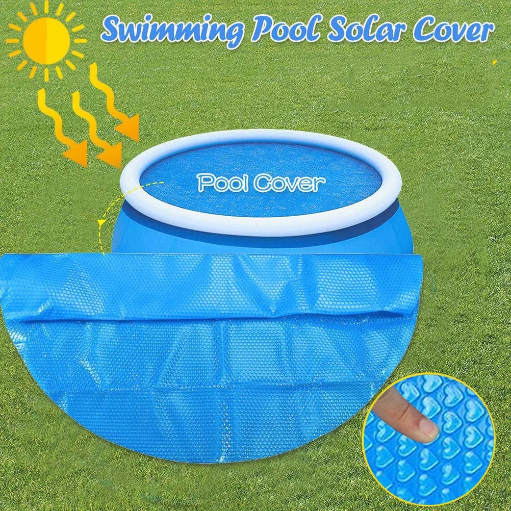 

Swimming Pool Cover 2.90m Blue Heat Insulation Durable Foldable Easy to Use for Inflatable and Frame Pools Pool Solar Cover
