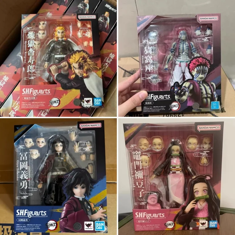 

2025 New Original Bandai S.H.Figuarts Demon Slayer Kamado Tanjirou&Kamado Nezuko Action Figure Anime Model Desktop Toy Gift