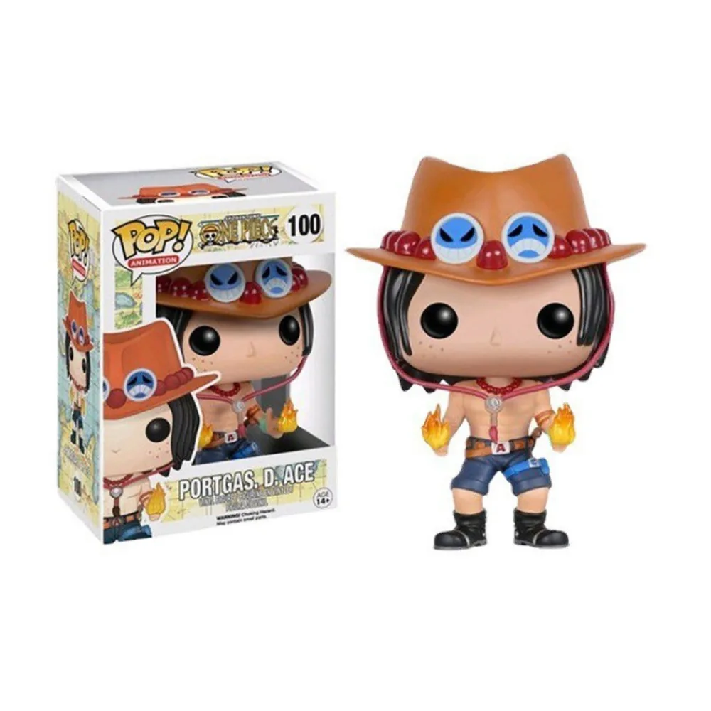 FUNKO POP figuras de juguete Anime clásico juguete de una pieza hecho a mano niños regalos de navidad BROOK Luffy Ace colección de figuras de acción Juguetes