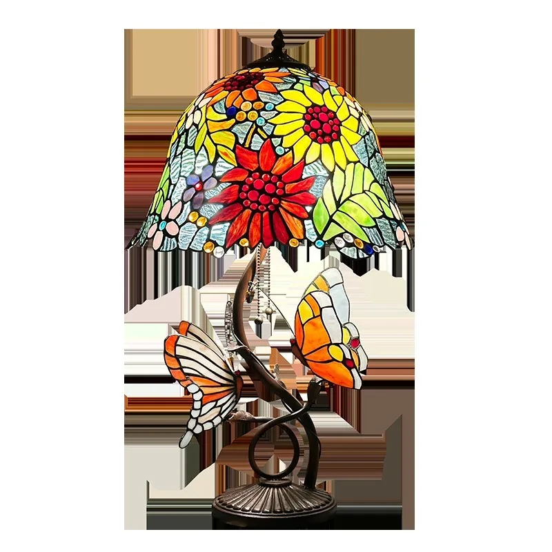 16-Inch desk lamp, European pastoral living room lamp, bedroom lamp