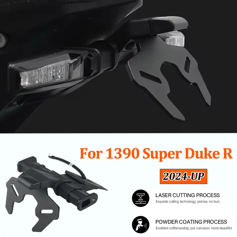 

motorcycles Rear Short Tail Stock License Plate Holder Tailstock Frame Bracket Kit For 1390 Super Duke R 2024-UP