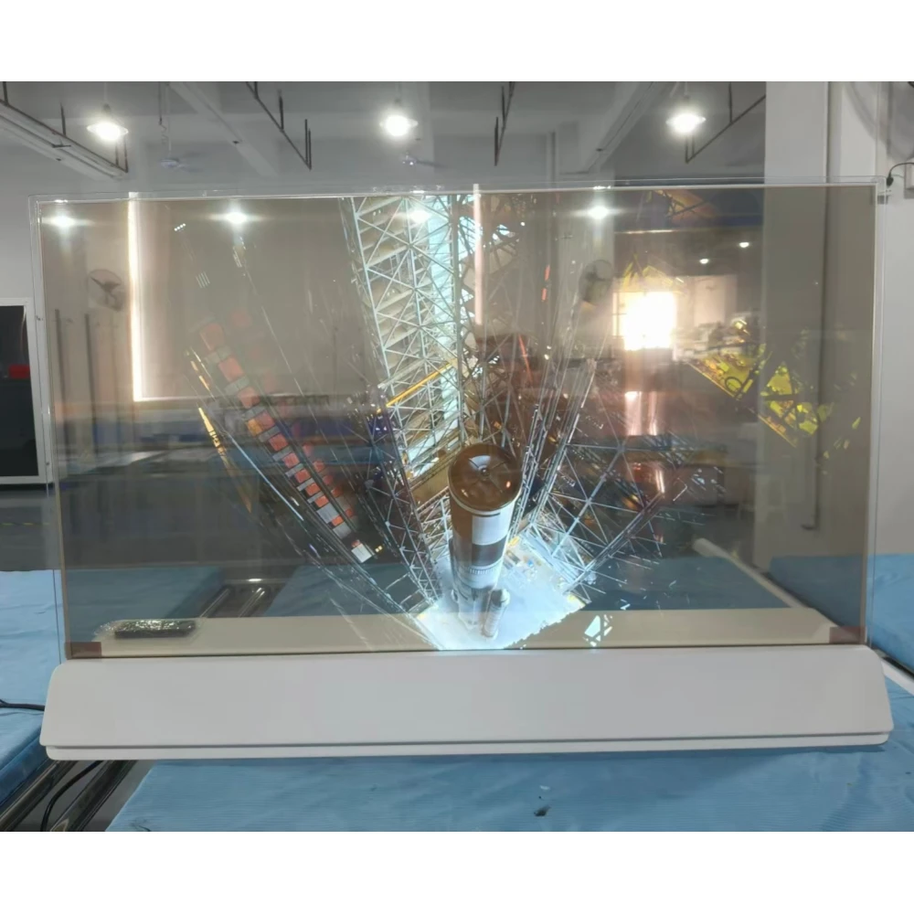 55 Inch HD Capacitive Touch Interactive Kiosk, Transparent OLED Digital Signage Advertising Display, AliExpress