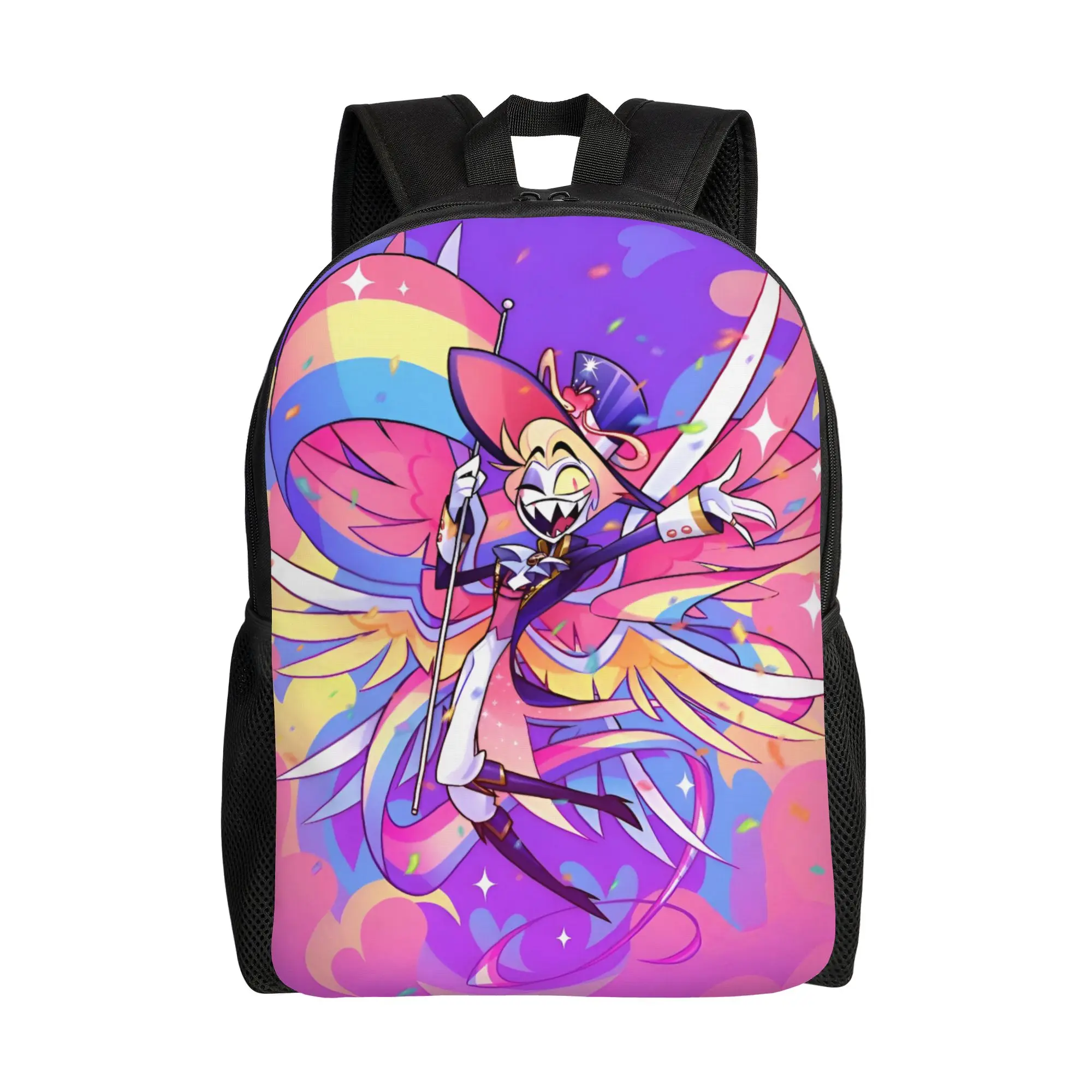 Custom H-Hazbins Cartoon Manga Laptop Backpack Men Women Fashion Bookbag for School College Students Hot Game Bag