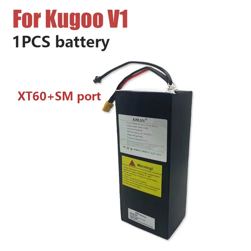 13S3P 10.5Ah Lithium Ion Rechargeable Battery Pack Suitable for Kugoo V1 Electric Bicycle Battery 48V 10500mAh 504Wh With BMS