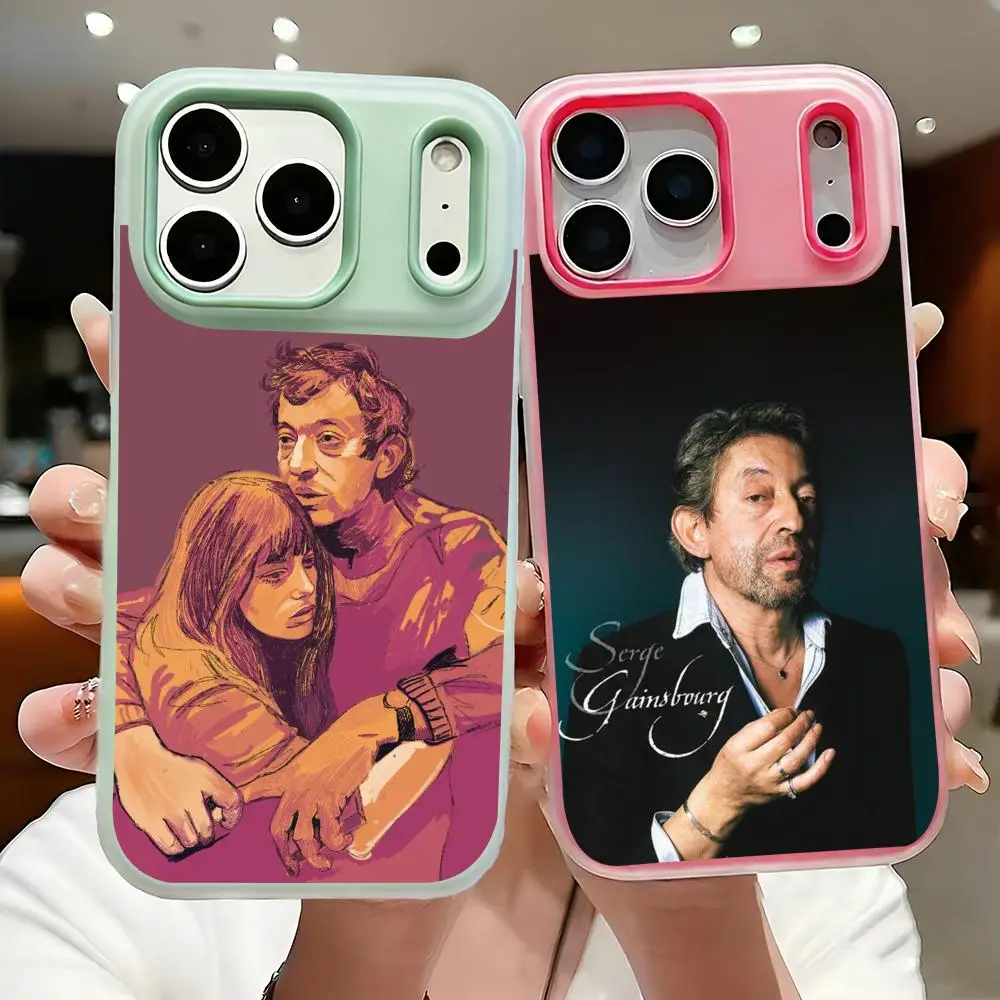 

Чехол для телефона S-Serge G-Gainsbourg Singer, тонкий прозрачный чехол-желе для телефонов 17-12, мягкий противоударный чехол из ТПУ с защитой от пожелтения