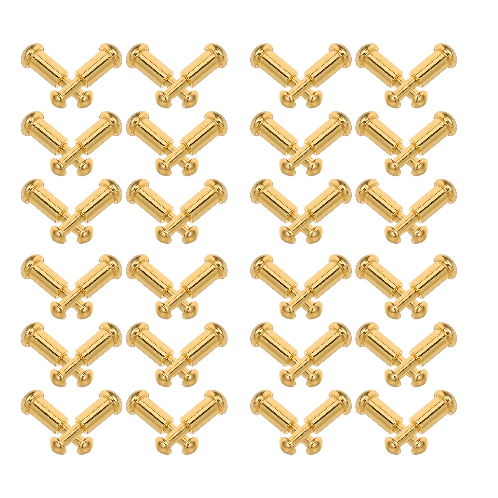 

50Sets Hardware Accessories Stainless Steel Golden Rivets for Bag Making DIY Projects Craft Bookbinding Repair Supplies