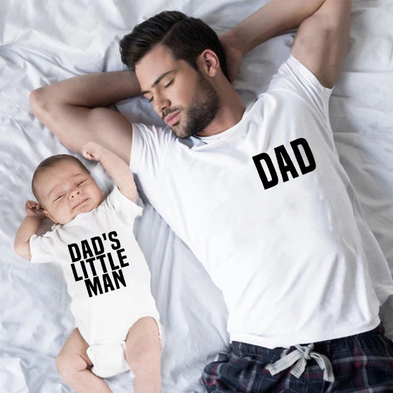 

Father and Son Matching Shirts Dad Gift From Son Family Matching Outfits Summer Little Man Shirt Kids Clothes Boys L