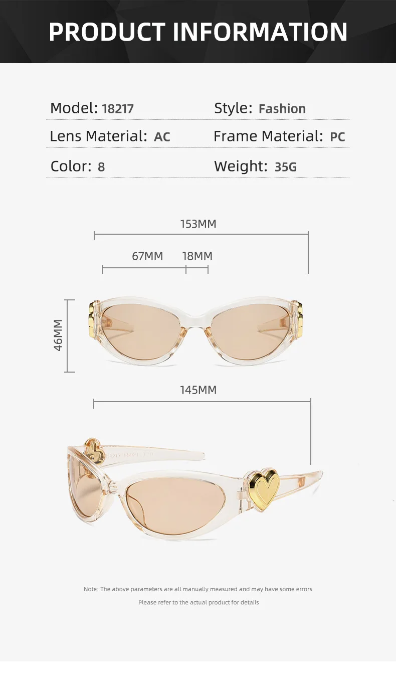 Ovale Y2K-Sonnenbrille für Damen, lustig, Vintage, 2025, Brillen, Damenmode, Persönlichkeit, Sonnenbrille, weiblich, Lentes – Detail 4