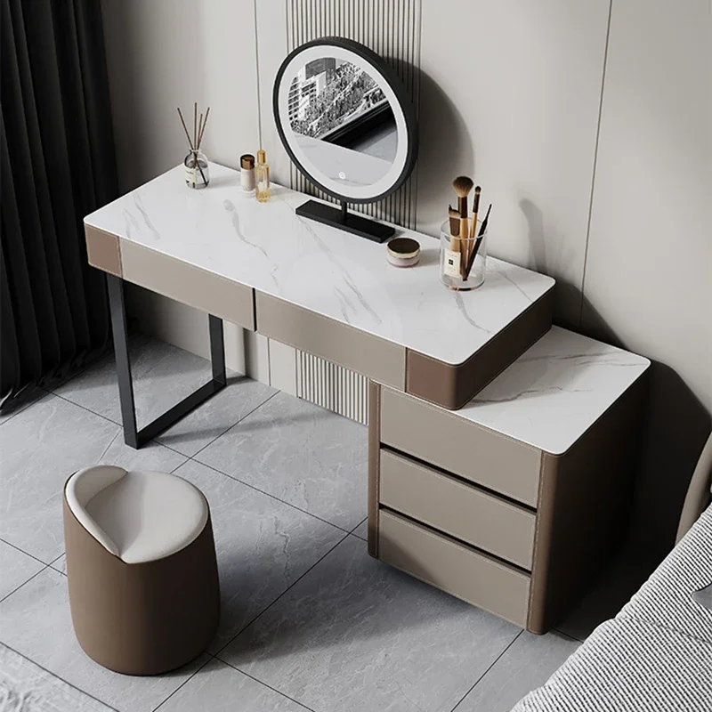 Italian Luxury Dressing Table Mirror Drawer Storage Girls Dressing Table Vanity Makeup Tocador De Maquillaje Bedroom Furniture