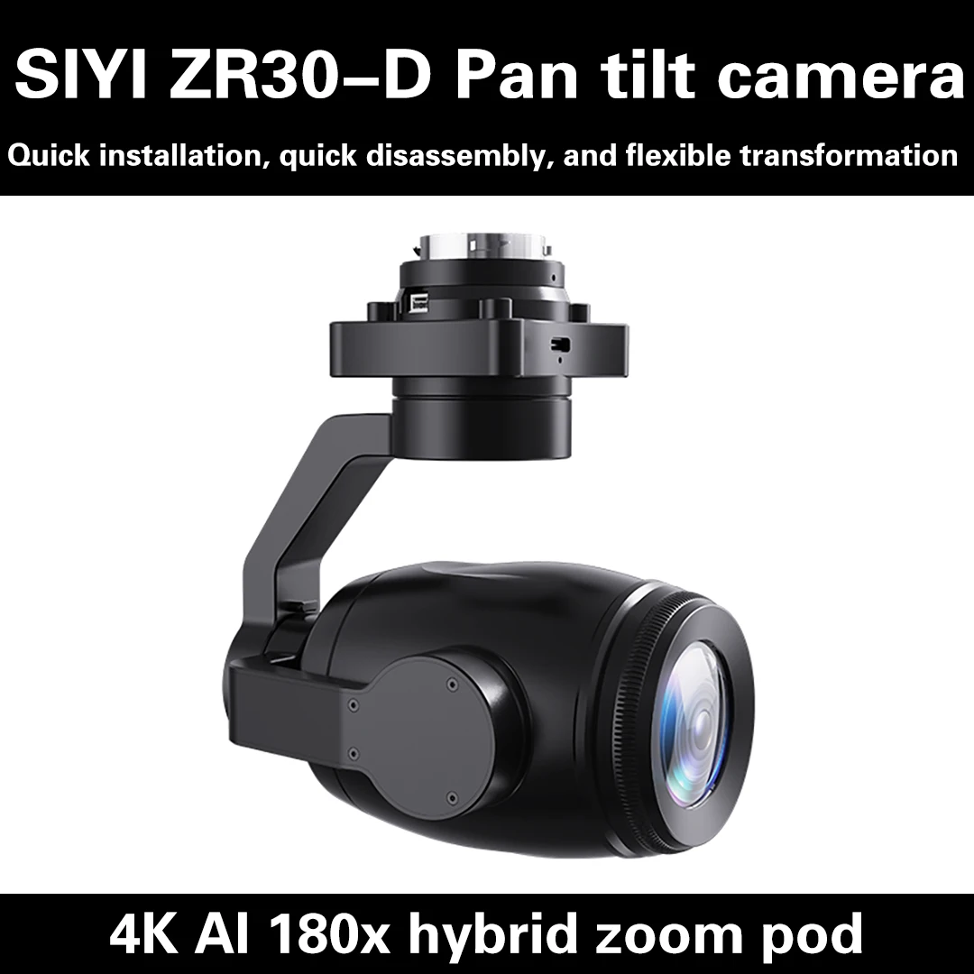 SIYI ZR30-D 4K 8MP Ultra HD 180X Hybrid 30X Optical Zoom Gimbal Camera with AI Tracking 1/2.7