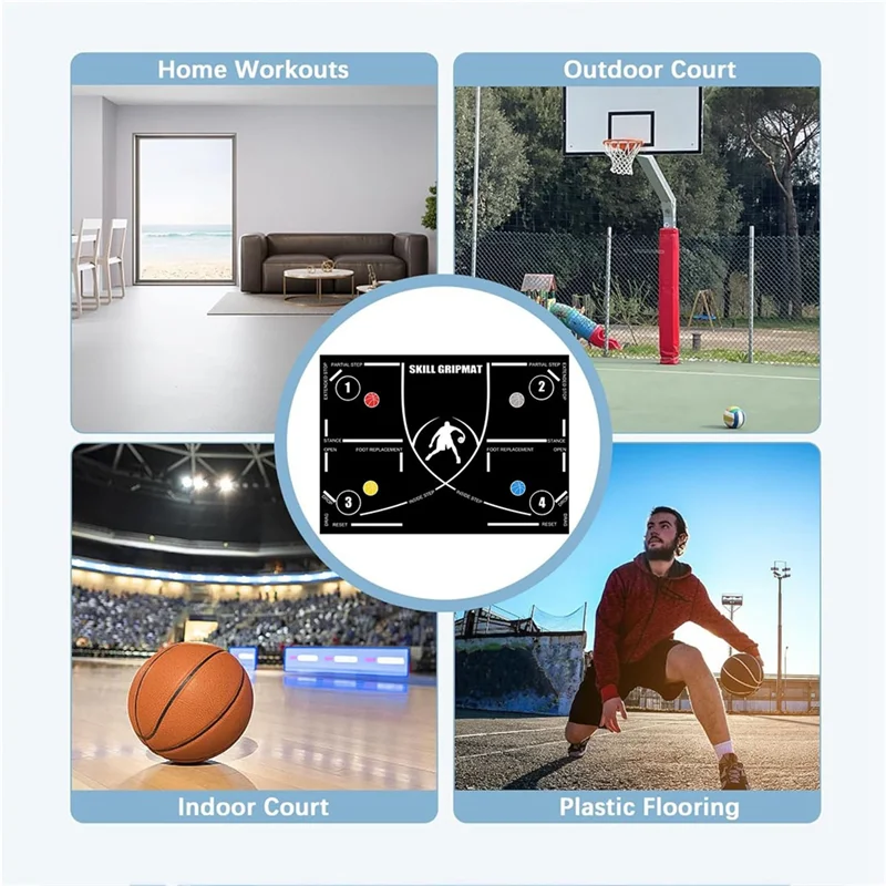 B93B-Basketball قدم حصيرة المحمولة أجيليتي خطوة القدم التدريب حصيرة كرة السلة التدريب حصيرة تحسين مهارة سرعة كرة السلة