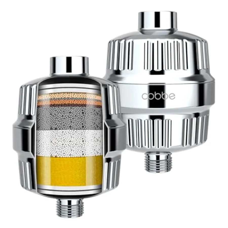 

HD HEAVY DUTY High Output 2 Pack 99% REMOVAL Head for Hard Water, Heavy Metals, Chlorine and Harmful Substance, Improve your sk