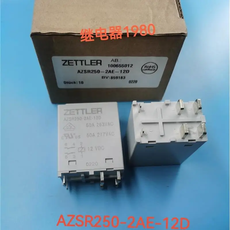 AZSR250-2AE-12D ZETTLER 12VDC 50A 100% التتابع الجديد 1 قطعة