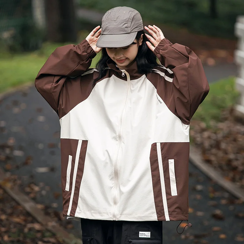 Men Women Campus Couple Outdoor Fashion Loose Causal Jacket Spring Autumn Sport Vintage Track Coat Outerwear Clothes