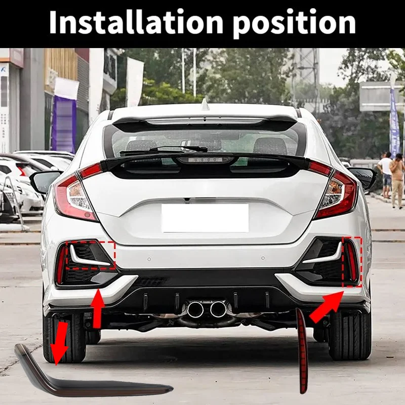 Suitable for 2020-2022 Year Civic Hatchback daytime running lights rear bumper lights fog lamp assembly accessories