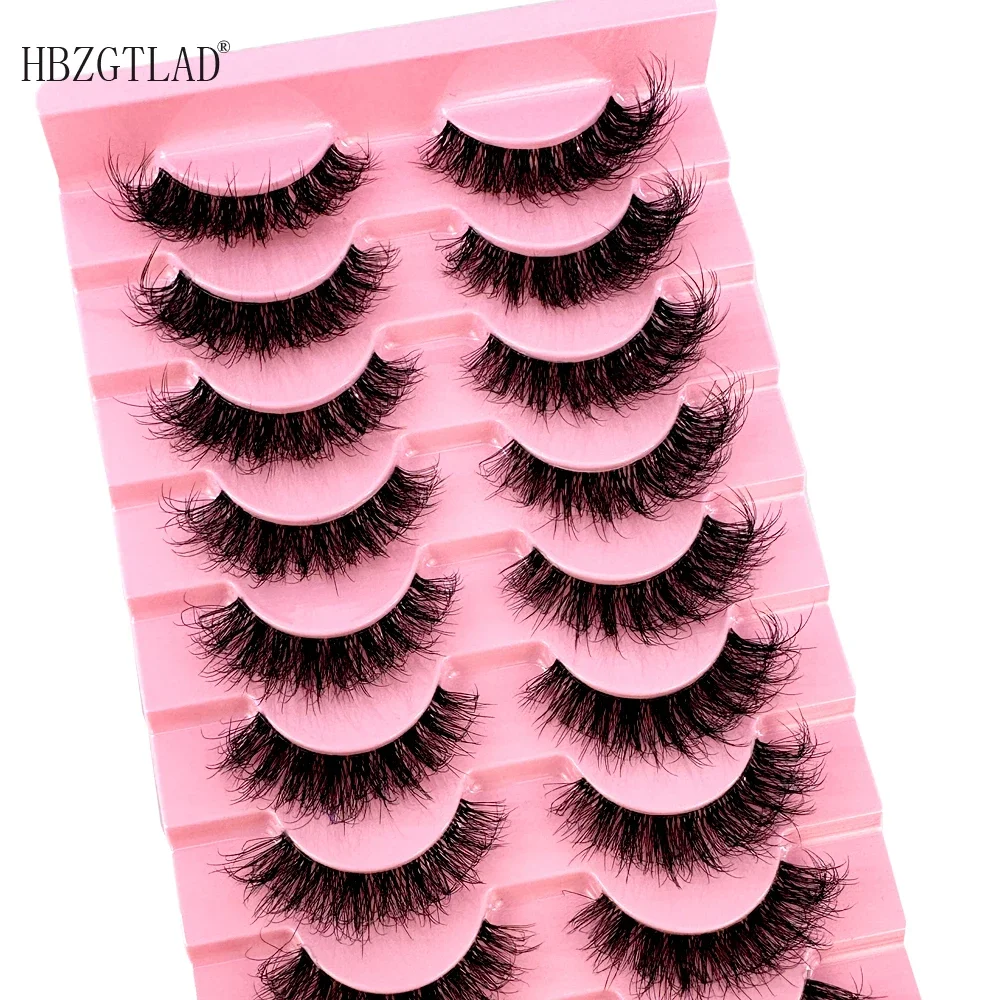 ขนตาปลอมมิ้งค์แบบไขว้ใหม่ 10 คู่ ขนตาปลอมแบบมองไม่เห็น ขนตาปลอมแบบเต็มแถบนำกลับมาใช้ใหม่ได้ แต่งหน้าแบบขายส่ง