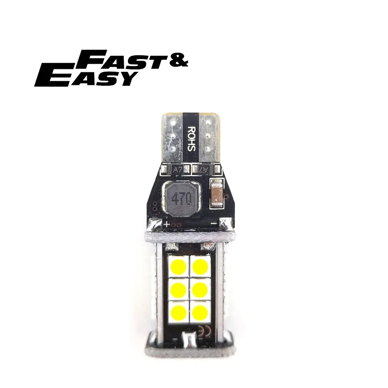 T15 24SMD 3030  W5W LED Bulb Canbus Error Free Car Interior Trunk License running Plate Position Lights 12V 360LM 3W 6500K White