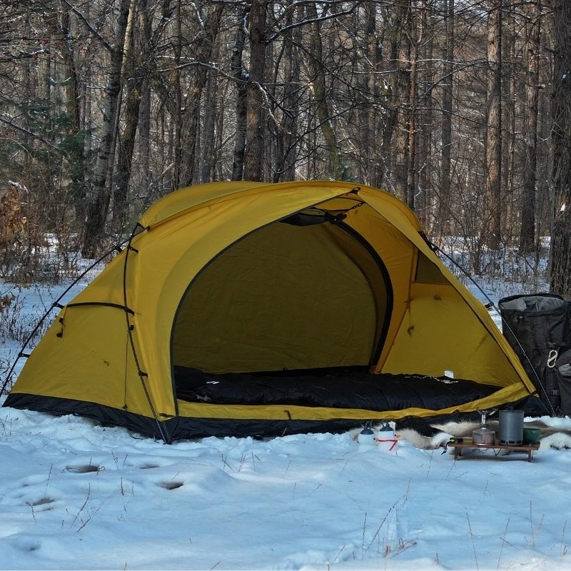 Tienda de campaña doble para acampar al aire libre, modelo SWS Morning Dew, ligera, ideal para senderismo, con protección solar, impermeable y con mosquitera interior.