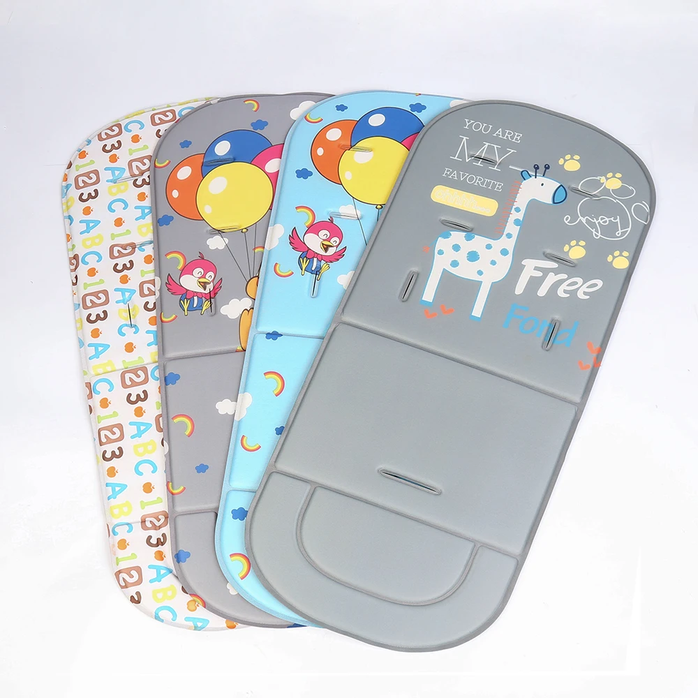 

Cartoon Stroller Seat All-Season Universal Thin Pushchair Pad High Chair Seat Cushion With Back Support Stroller Cushion