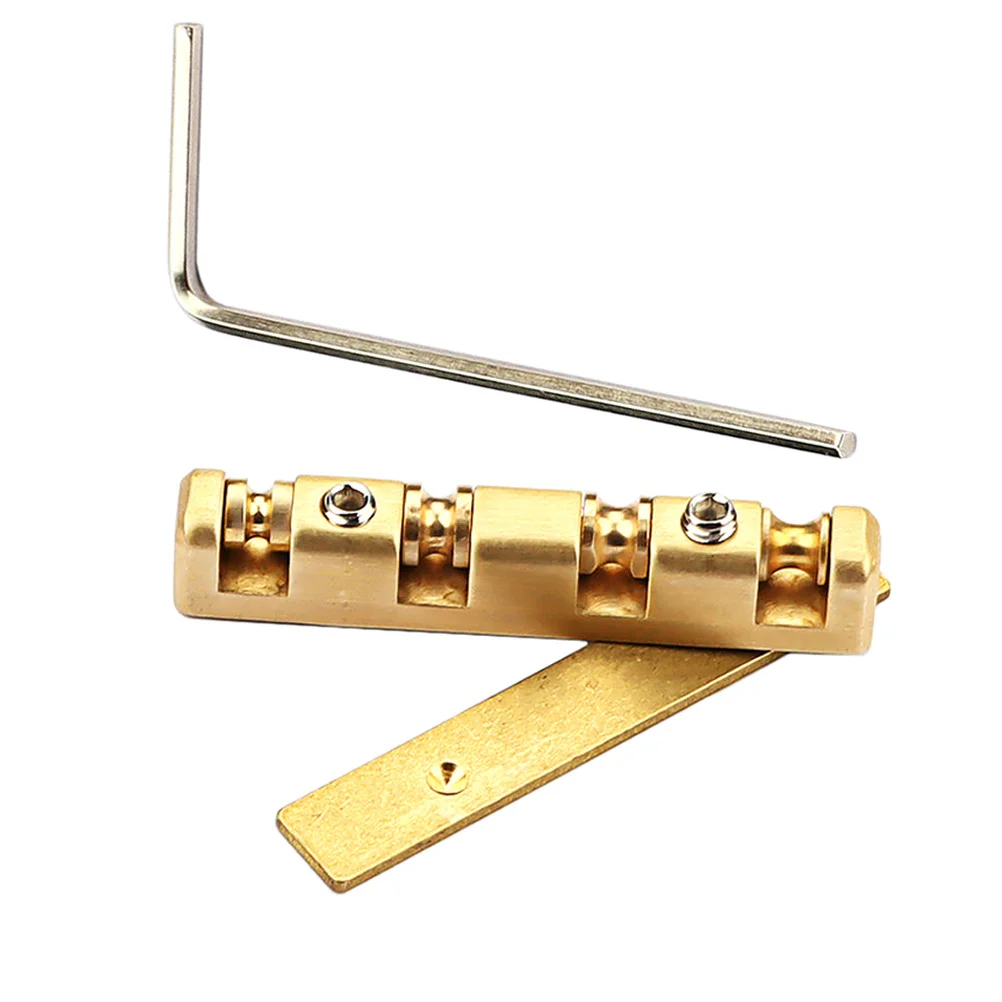 

1 set 1 Set Of Guitar Parts String Nut Replacement Bridge Saddle For Electric Acoustic Instrument Brass Upper Nuts Repairing Kit