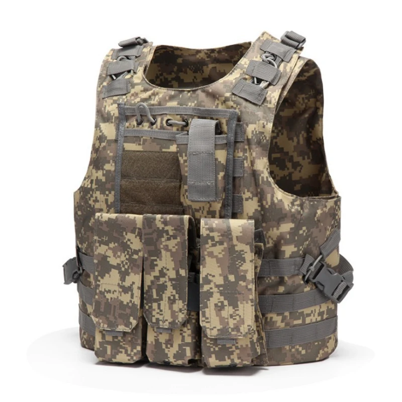 Chaleco táctico MOLLE camuflaje airsoft asalto caza combate seguridad - imagen 4