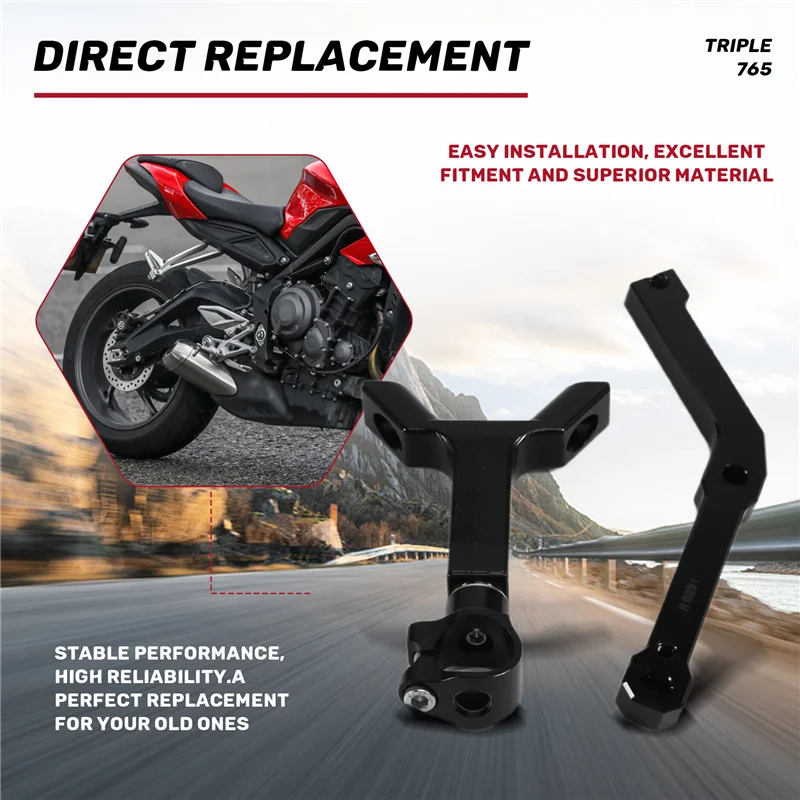

For STREET TRIPLE 765 Damper Bracket Forstreet TRIPLE 765 Steering Damper Stabilizer Mounting Kit Motorcycle Accessories
