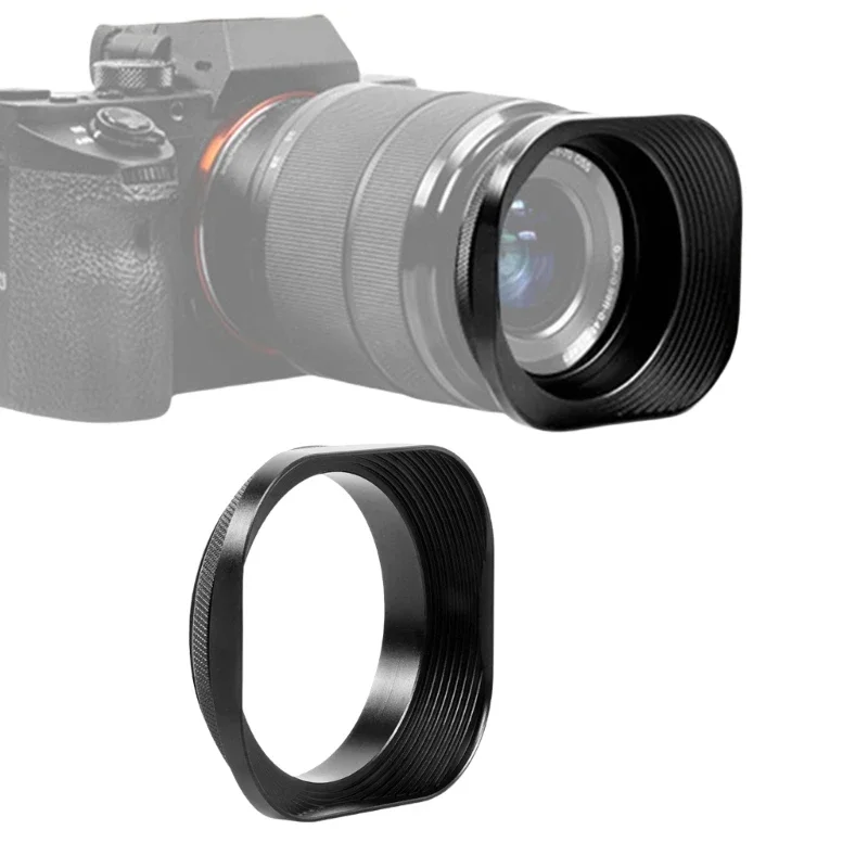 Camera Lens Hood Shade Covers, 62mm Square Screw In Designs for Clearer Imaging Enhancing Photography Experience