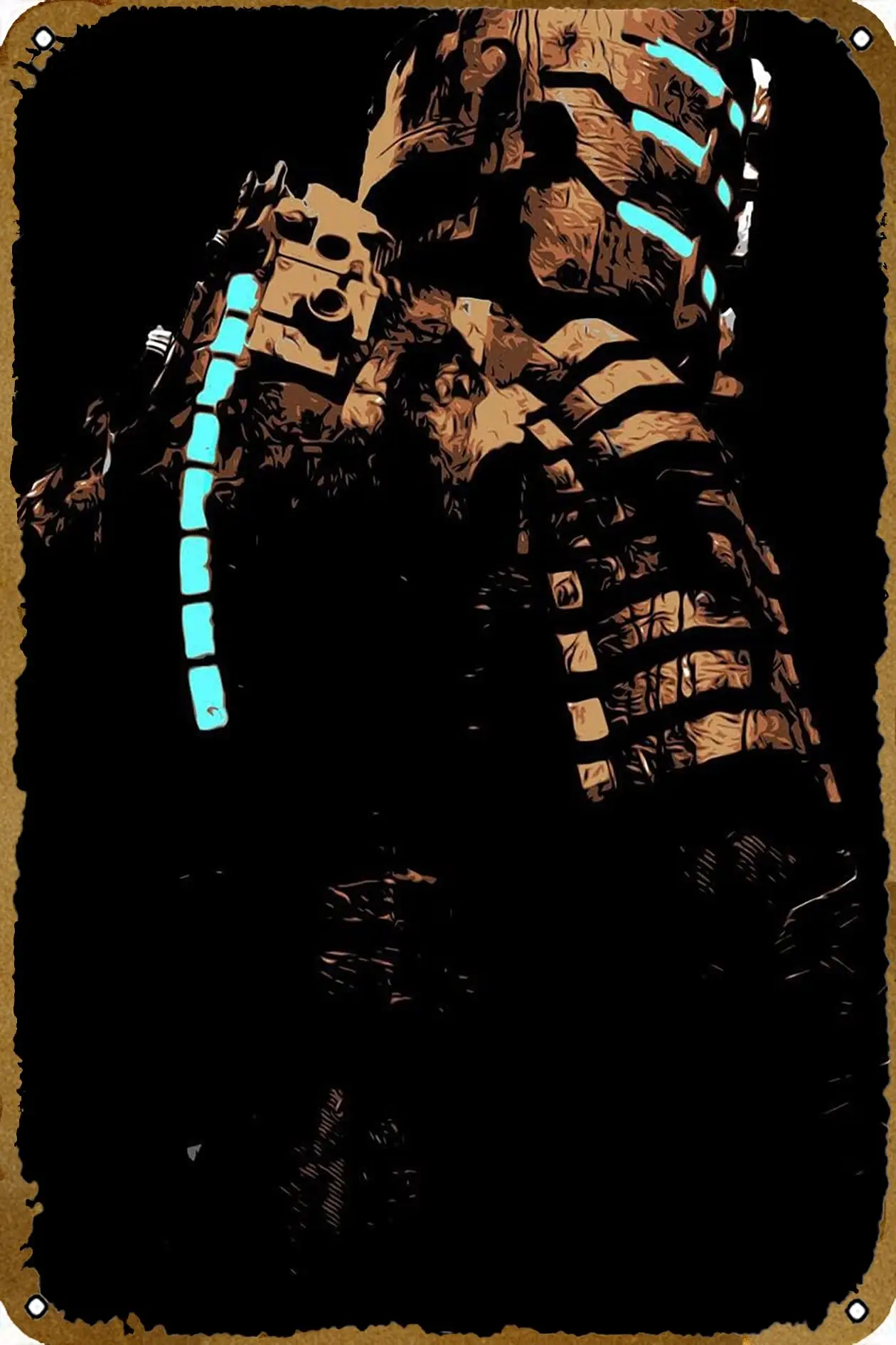 The Classic Arcade Video Game Poster Metal Tin Sign Dead Space Issac Video Games Wall Art Decor Tin Sign-8x12inch man cave sign