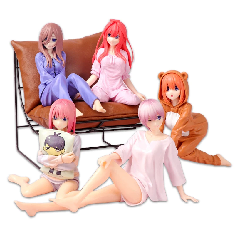 Anime The Quintessential Quintuplets Nakano Ichika Nakano Miku Figure Pajamas Dress Up Itsuki Model Nino Toys Yotsuba Action