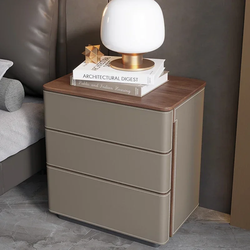 Bed Side Tables Cabinets Drawer Nightstand Korean Simplicity Chest Filing Cabinets Brown Comoda Pra Quarto Trendy Furniture