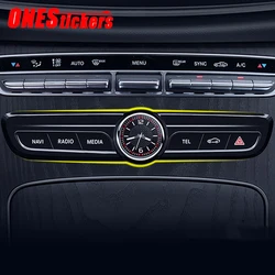 For Mercedes Benz C Class W205 E Class W213 GLC X253 2015-2023 Car Accessories Center Console Air Conditioner Quartz Clock Watch