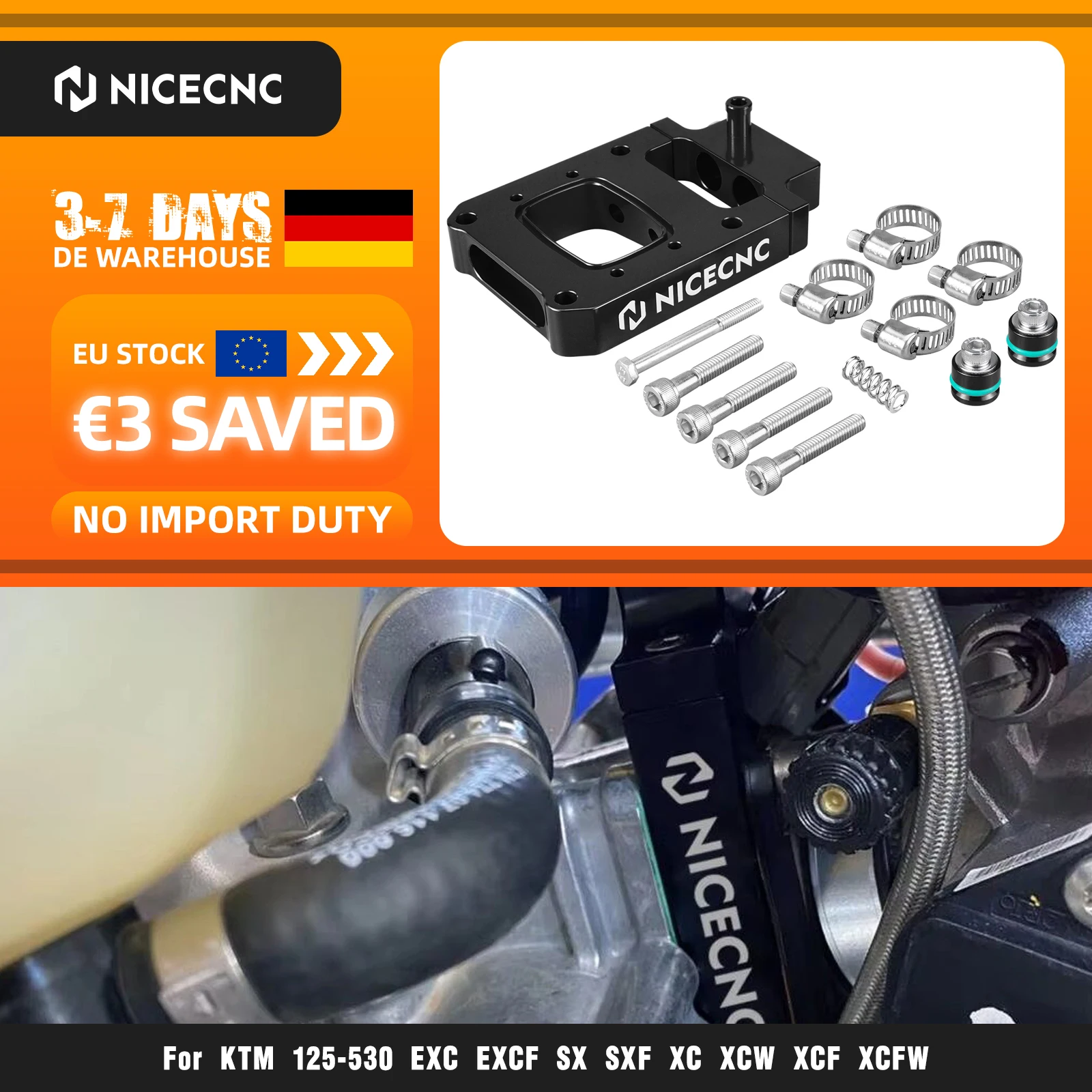 Image of (EU-Lager) Injektor-Verschiebeblock für KTM EXC 300 250 XCW TPi 2018-2023, passend für Husqvarna TE 300i TE 250i, GasGas EC 300 EC 250