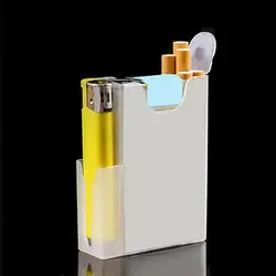 1pc Plastic Clear Thick Cigarette Case Cigarettes Box Portable Cigarette Holder Container For Smokers Durable