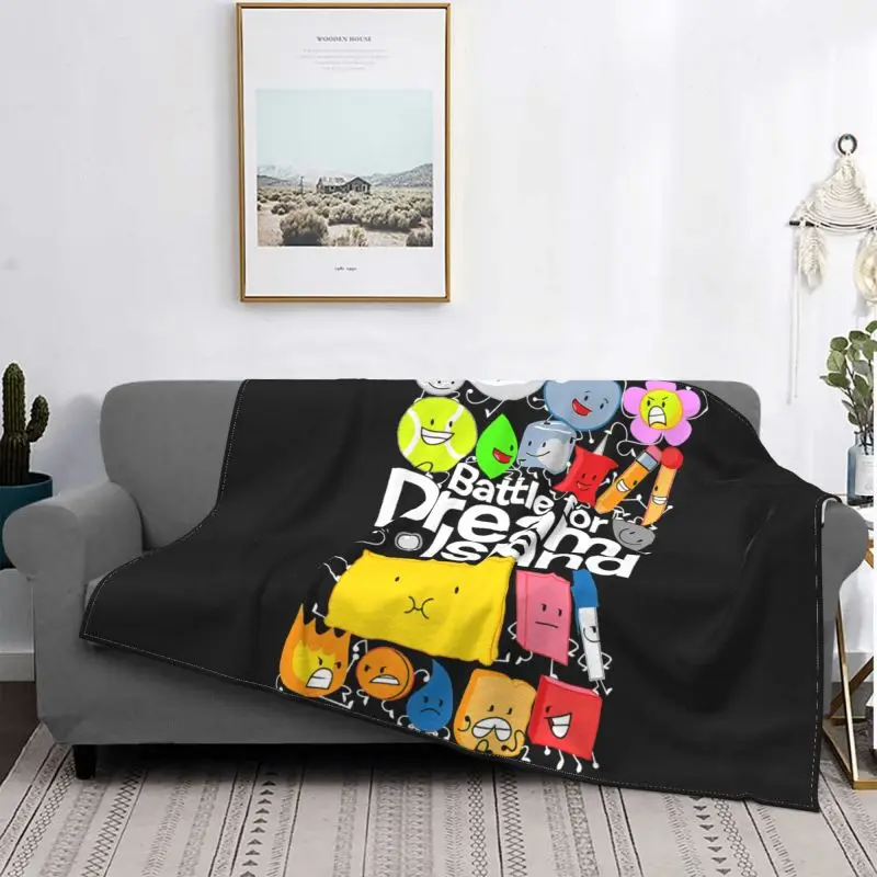 Bfdi Poster Battle For Dream Island Blanket Luxury Fashion Dual Purpose Bedding Throws Sofa Decorative