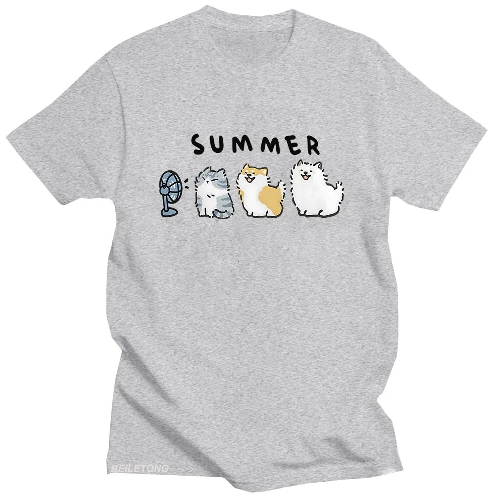 Summer Cat Fufu T-shirts Casual Summer High Quality Tee-shirt Cute Cartoon Graphic Printing Tshirts for Girls Women Kawaii Tees