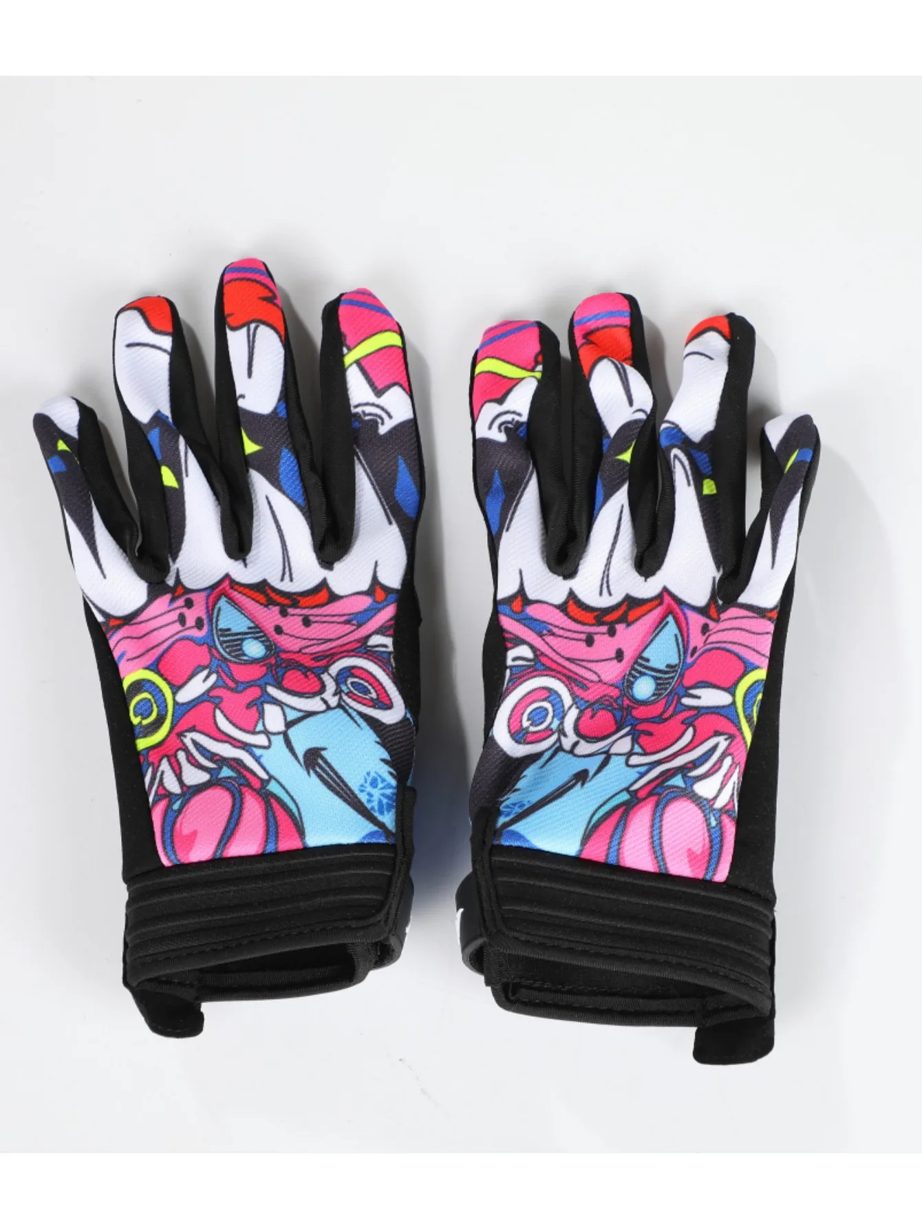 1 pair of featured Chinese dragon pattern 2 colors riding dirt bike outdoor sports long finger gloves