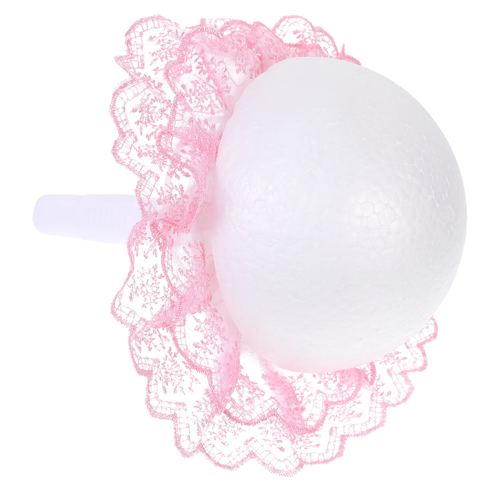 

1 set 1 Set Hemispherical Flower Frog Material Lace Foams Bouquet Holder Wedding Bouquet Handle Bride Floral Arrangement Support