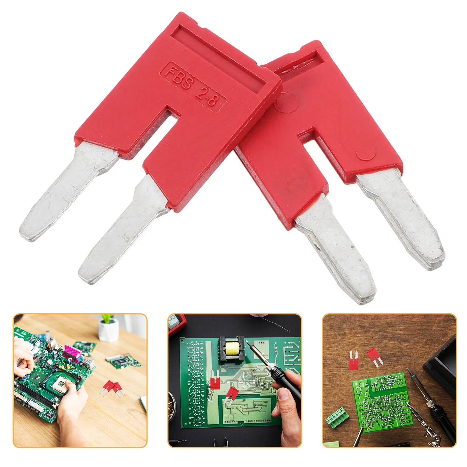 

2pcs Copper Spring Terminal Connector Strip Din Rail Press-Fit Jumper For Electrical Wiring Heavy Duty Wire Connectors