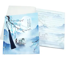 15x17.5cm Chinese Style Vintage Notebooks with Tassel for Business Birthday Gift Leaf Tree Patter Diary Paper Planner Notepad