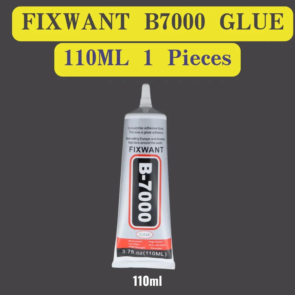 Klarer B-7000 und schwarzer T-7000-Klebstoff, 15 ml/50 ml/110 ml, Schmuckhandwerk, wasserfester, schnell trocknender Harzkleber, Handy-Bildschirm-Reparaturkleber