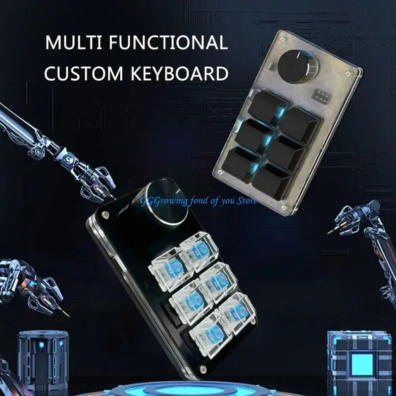 

H9EB CLEAR CLEAKCAP Программируемые макро -клавиатуры, 3Key/4key/6Key/8Key Programbelable Pad Easy Moremes & Recatired Sharty