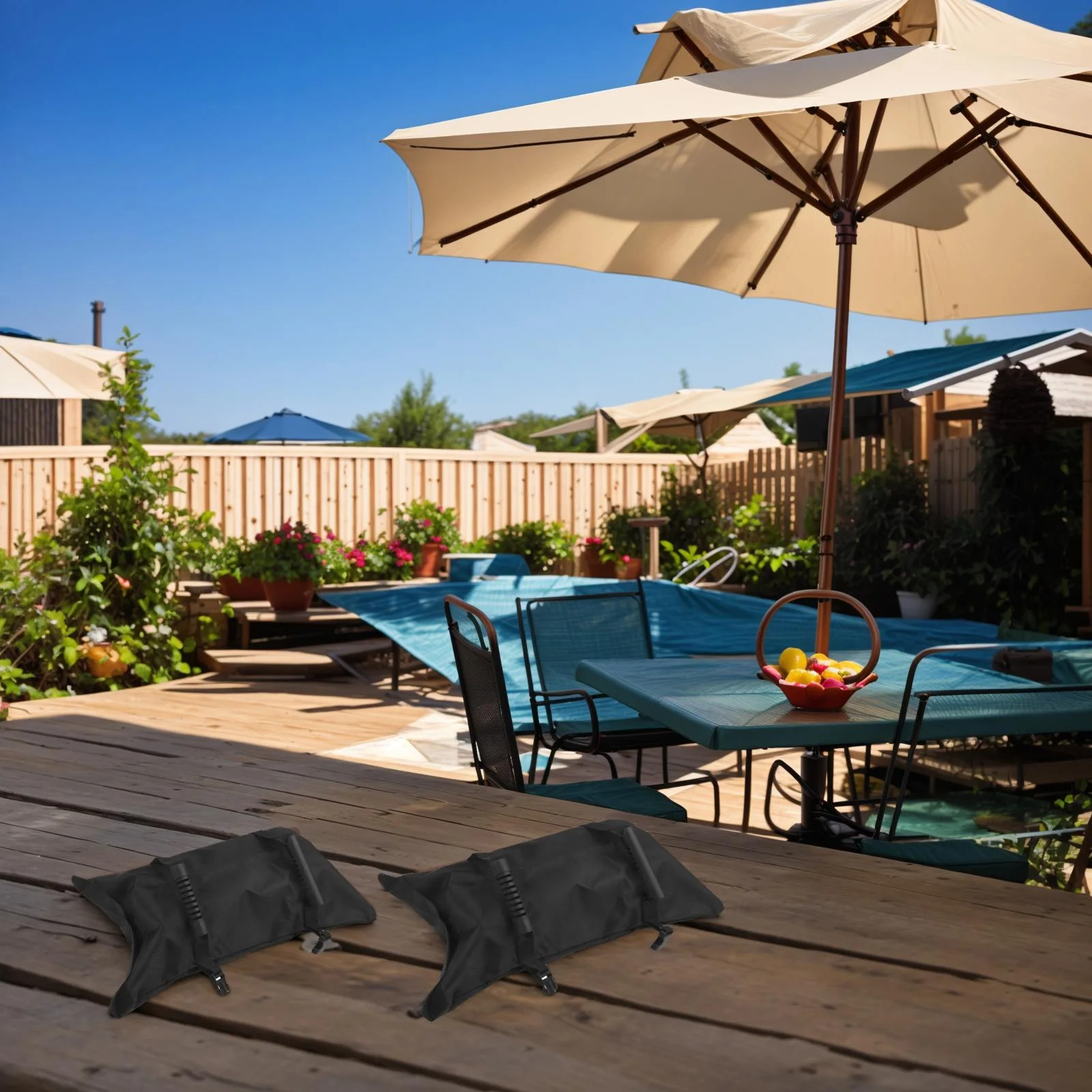 Heavy-Duty Umbrella Base Weights Sand Bags Without Sand For Outdoor Stability Umbrella Base Weights Sand Bags Counterweight Bag