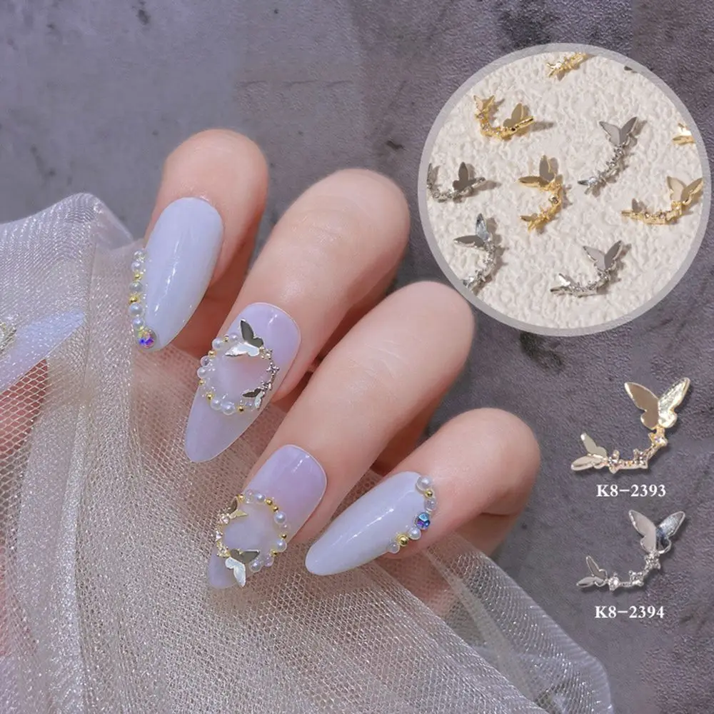 Korean Zircon Exquisite Light Luxury Charm DIY Nail Art Decoration Nail Art Diamond Butterfly Nail Jewelry Manicure Accessories