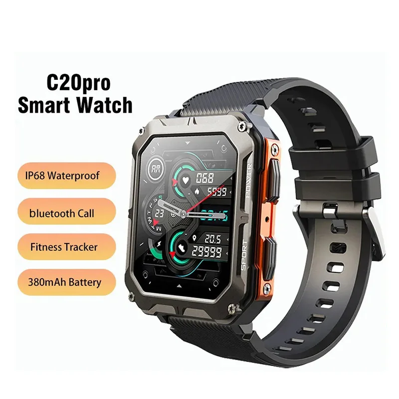 

Smart Watch bluetooth Call 35 Days Standby 123 Sports Modes IP68 Waterproof 380 mAh Battery Fitness Tracker for Men Gifts