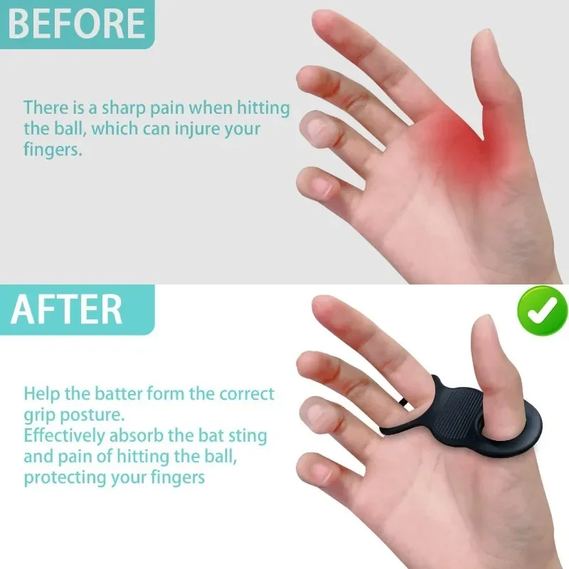 Soft Silicone Baseball Softball Thumb Guard Batting Training Anti-sting Grip Accessory view 5