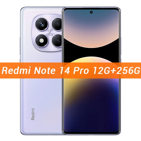Xiaomi Redmi Note 14 Pro 4G Global Version NFC Cellphone 6.67'' AMOLED Display 256GB 512GB MTK Helio G100-Ultra 200MP AI Camera