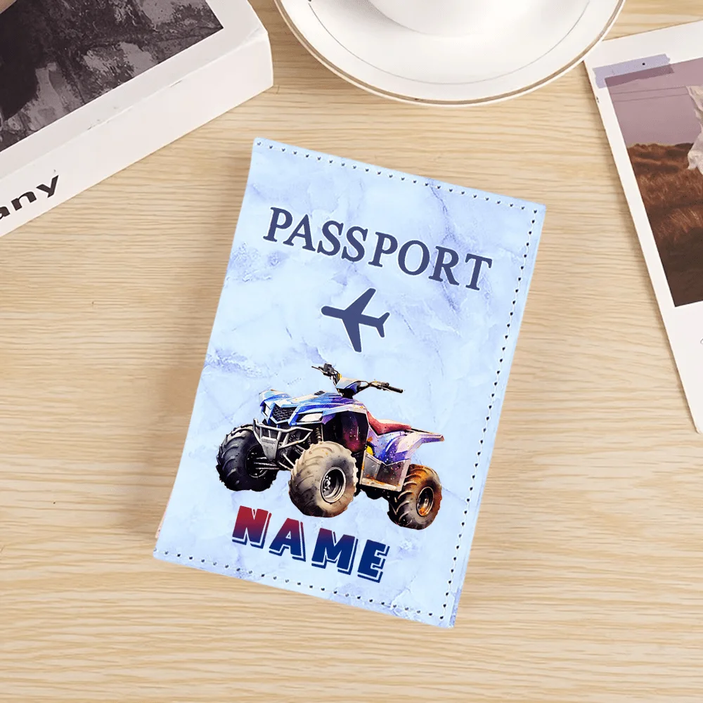 Custom Engraved Passport Cover, Personalized Passport Holder with Name, Portable Lightweight Travel Wallet, Foldable Document