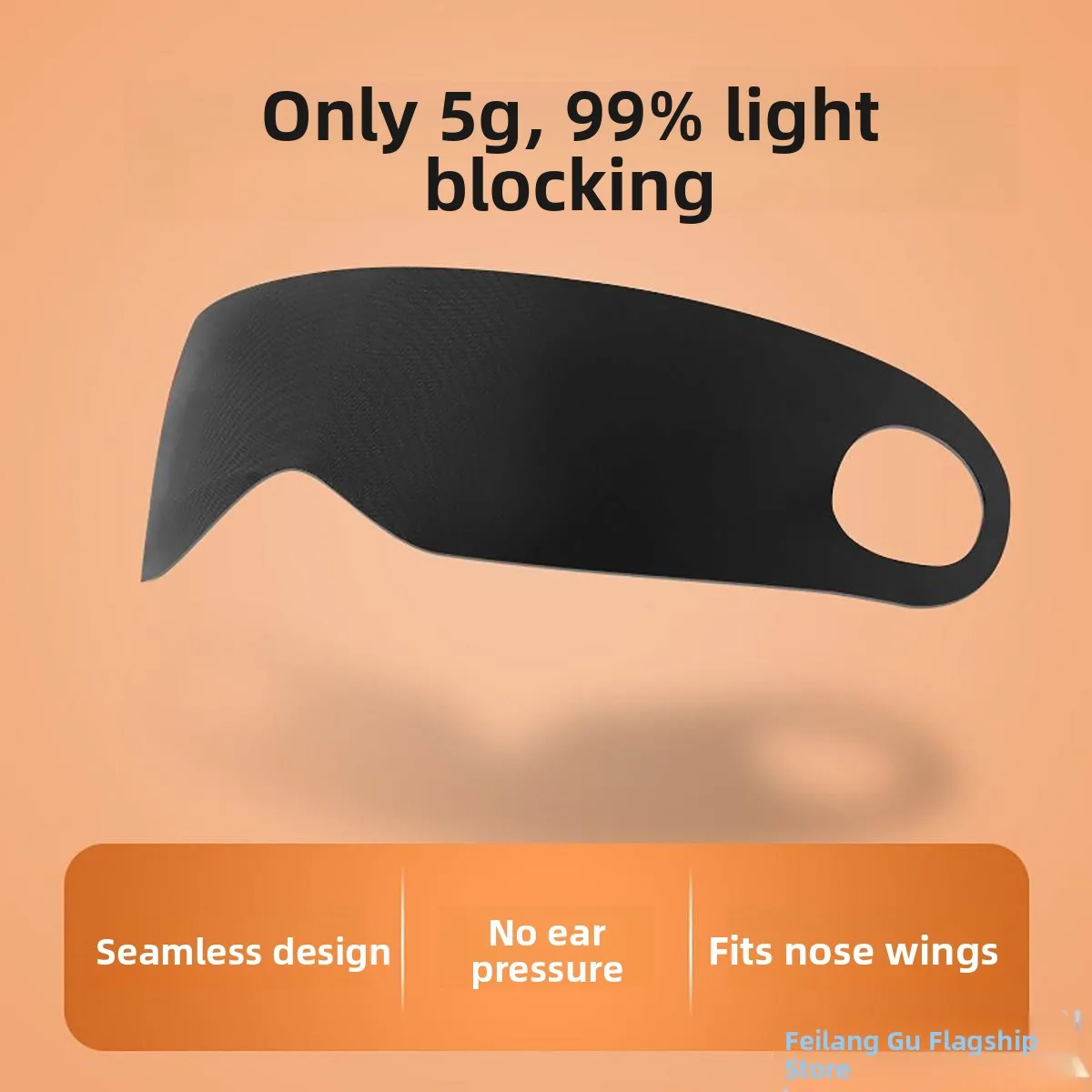 

Lightweight Sleep Eye Mask Unisex Relief Eye Fatigue No Ear Strap Pulling Black Eye Circles Soft Pressure Sensation