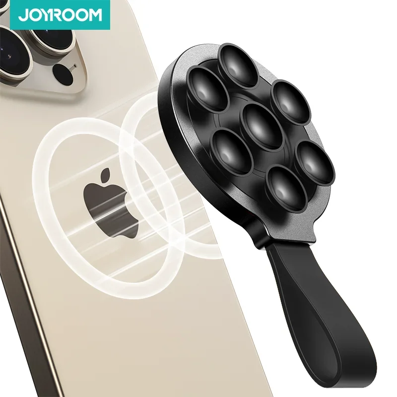 Joyroom-Support de téléphone à ventouse magnétique, universel, mains libres, miroir, douche, silicone, support de téléphone avec feuille magnétique